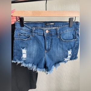 Fashion Nova Distressed Denim Shorts - Size 7 Women’s